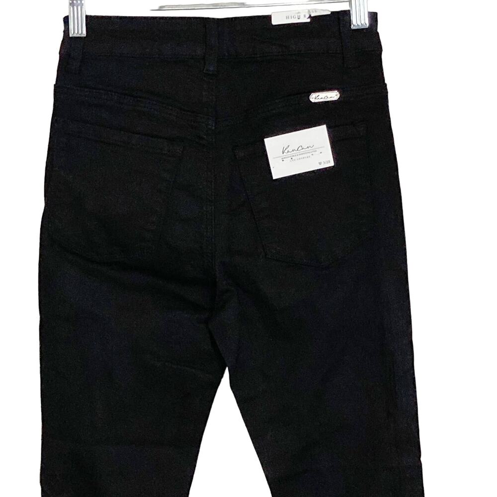 KanCan Jeans Ripped Shredded Skinny Women's Size 3/25 High Rise Waist Black NWT - Picture 8 of 16